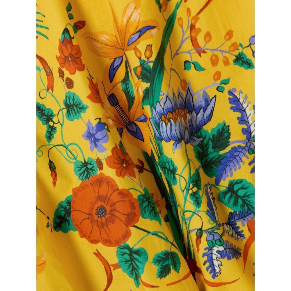 NWT Cara Cara Columba Floral Print Cotton Poplin Playsuit Jumper Yellow Sz XL - Picture 3 of 12